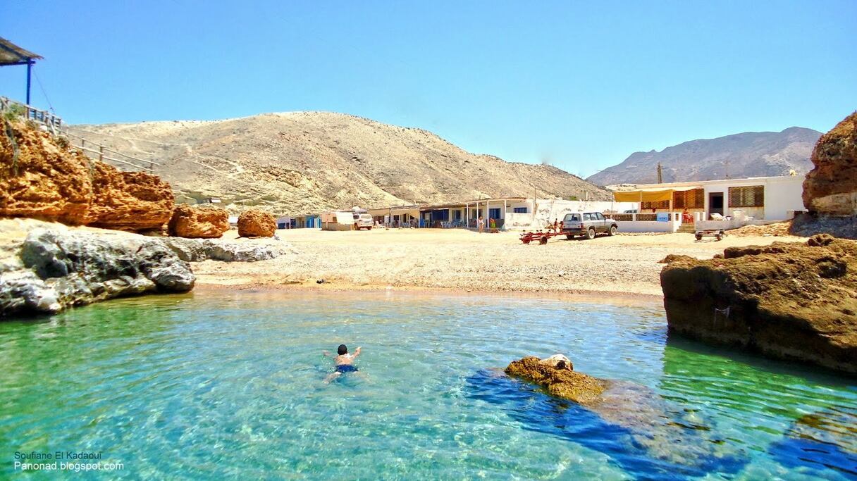 Plage Tcharraba, cap des Trois Fourches (province de Nador). 
