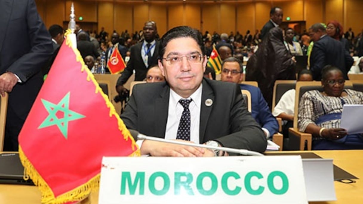 Nasser Bourita, ministre des Affaires étrangères, de la Coopération africaine et des Marocains résidant à l’étranger, au  sommet de l’Union africaine, dimanche 9 février 2020, à Addis-Abeba.
