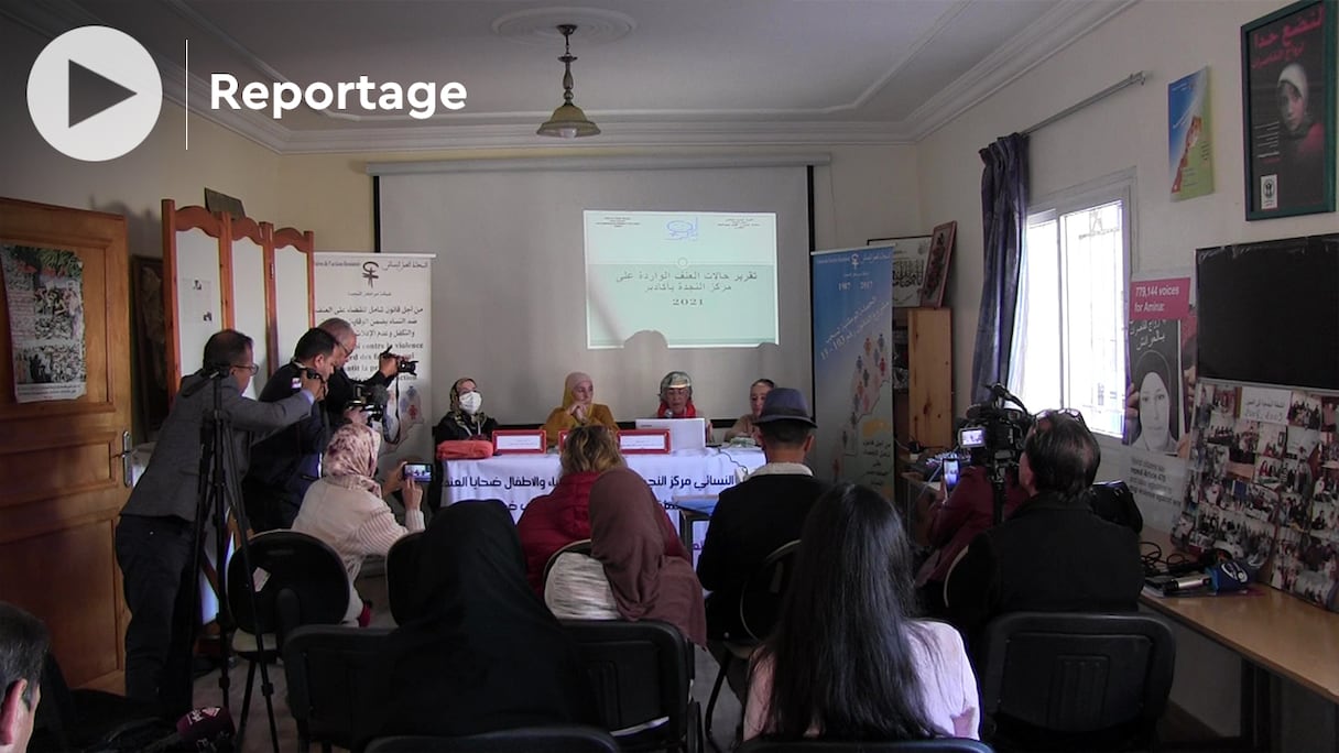 Saadia Al-Bahi, directrice du Centre de secours pour les femmes et les enfants victimes de violence, a présenté son rapport. Bilan 400 femmes victimes en un an à Agadir.
