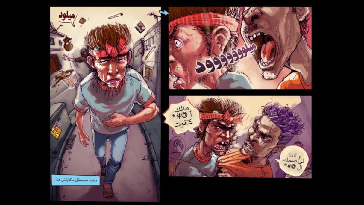 Totalement étourdi, Miloud est presque dans un état second
- Milouuuuuuud !
- Pourquoi hurles-tu espèce de @#$* ?!
- C'est toi qui est sourd %$@#