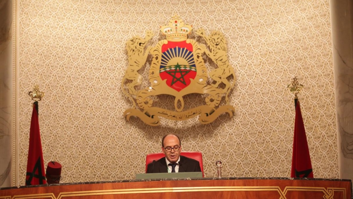 Hakim Benchamach, président de la Chambre des conseillers. 
