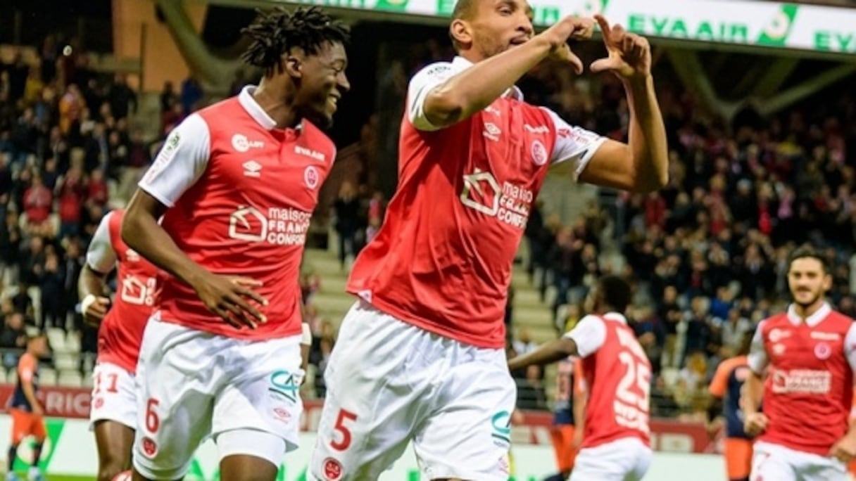 Yunis Abdelhamid, vice-capitaine du Stade de Reims et défenseur des Lions de l'Atlas
