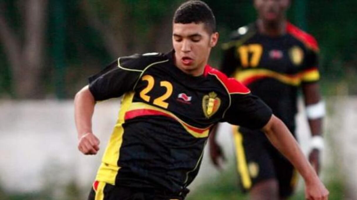 Zakaria Bakkali sous le maillot de la sélection de Belgique.
	 
