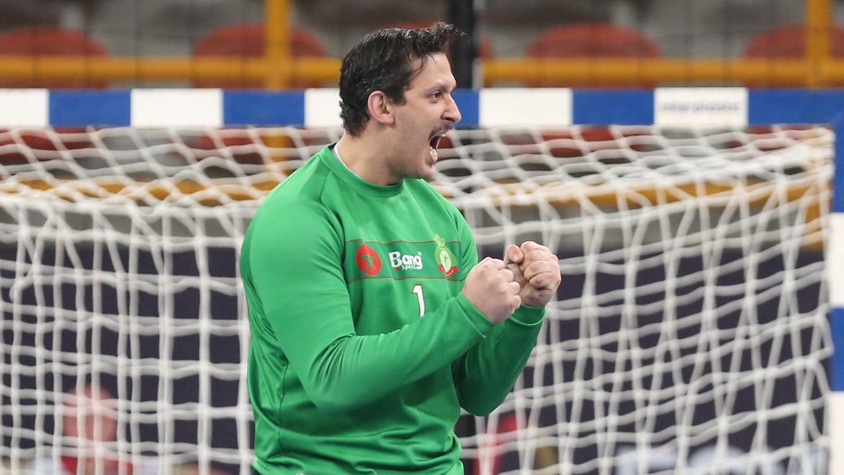Yassine Idrissi, gardien de l'Equipe nationale de handball.
