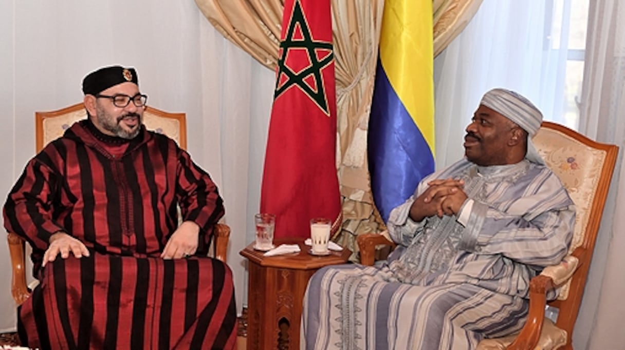 Le roi Mohammed VI et le président gabonnais, Ali Bongo Ondimba.
