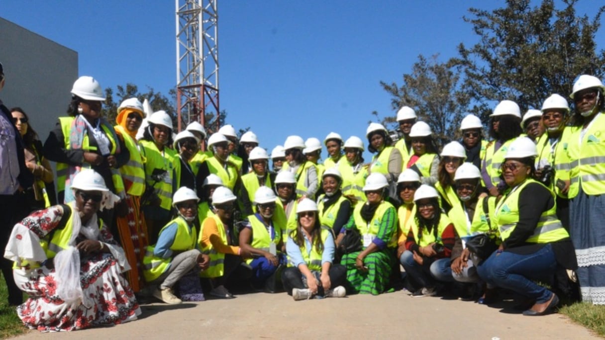 Les femmes journalistes, participantes au Forum Panafricaines organisé par 2M, en visite le mercredi 11 mars 2020 à la station d'épuration des eaux usées (StEp) de Mediouna, près de Casablanca. 
