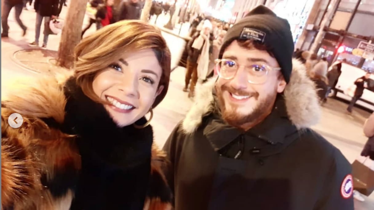 Leila Hadioui en compagnie de Saad Lamjarred
