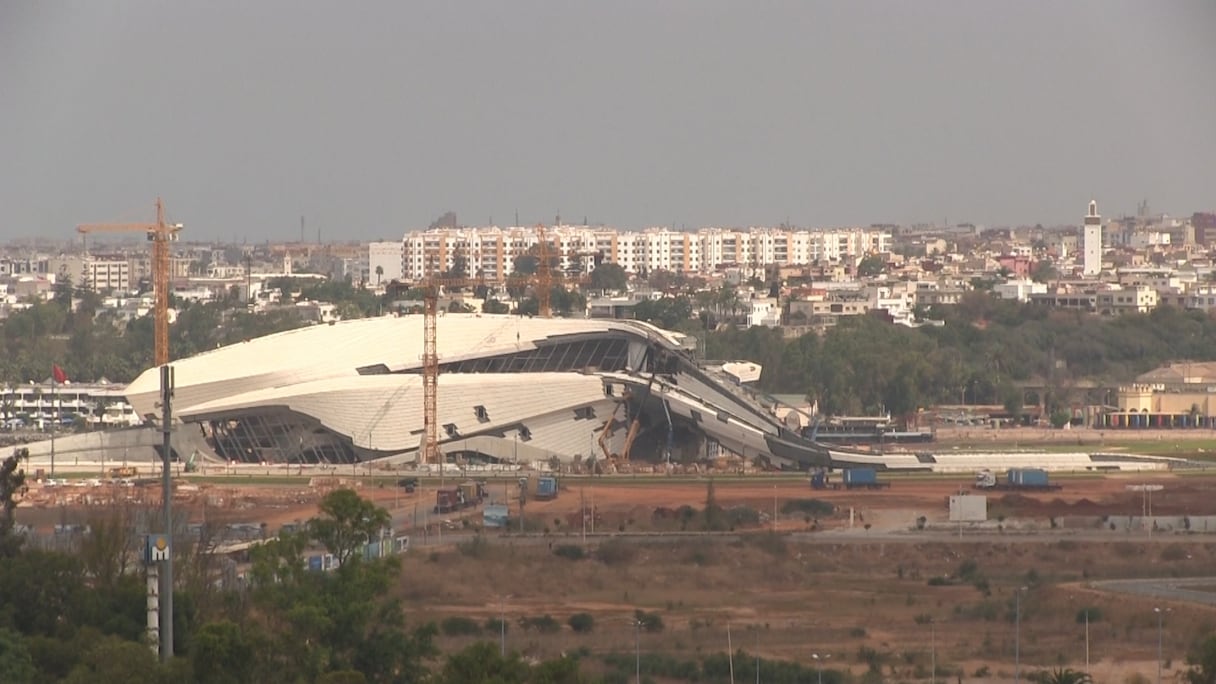 Etats d'avancement des travaux du Grand théâtre Mohammed VI de Rabat.
