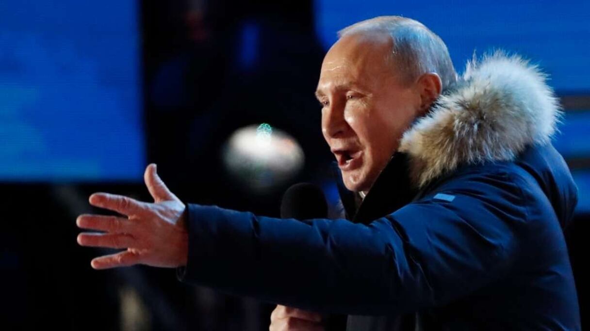 Le président de la Fédération de Russie, Vladimir Poutine, à Moscou, le 18 mars 2018.
	 
