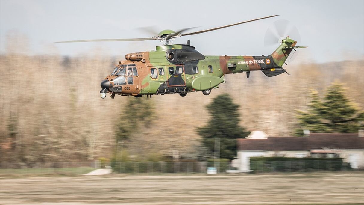 Le Cougar Vincent, type d'hélicoptère français utilisé par la force Barkhane au Mali.
