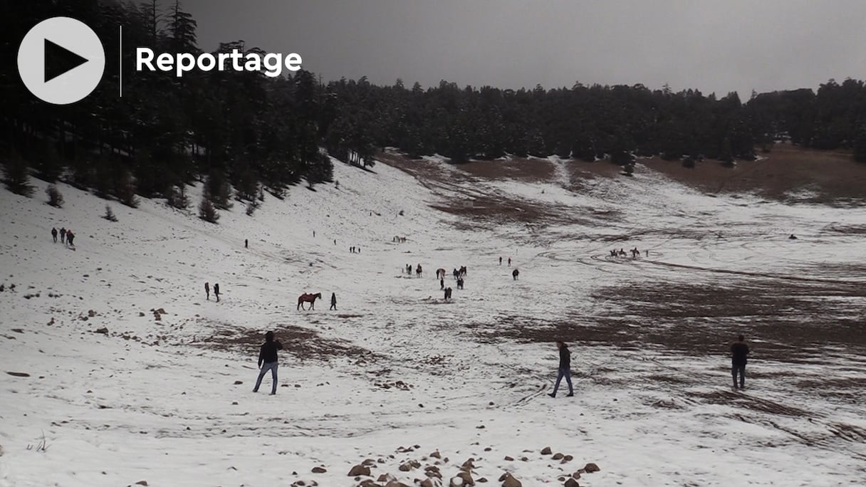 La station de Michlifen regagne ses visiteurs après les dernières chutes de neige. 
