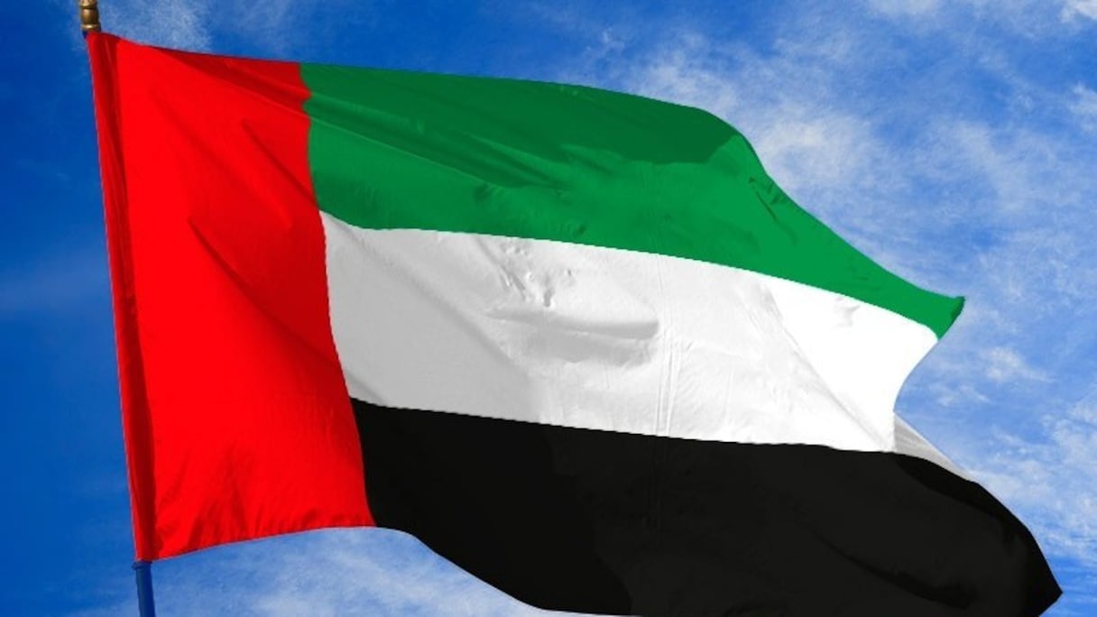 Drapeau des Emirats Arabes Unis. 
