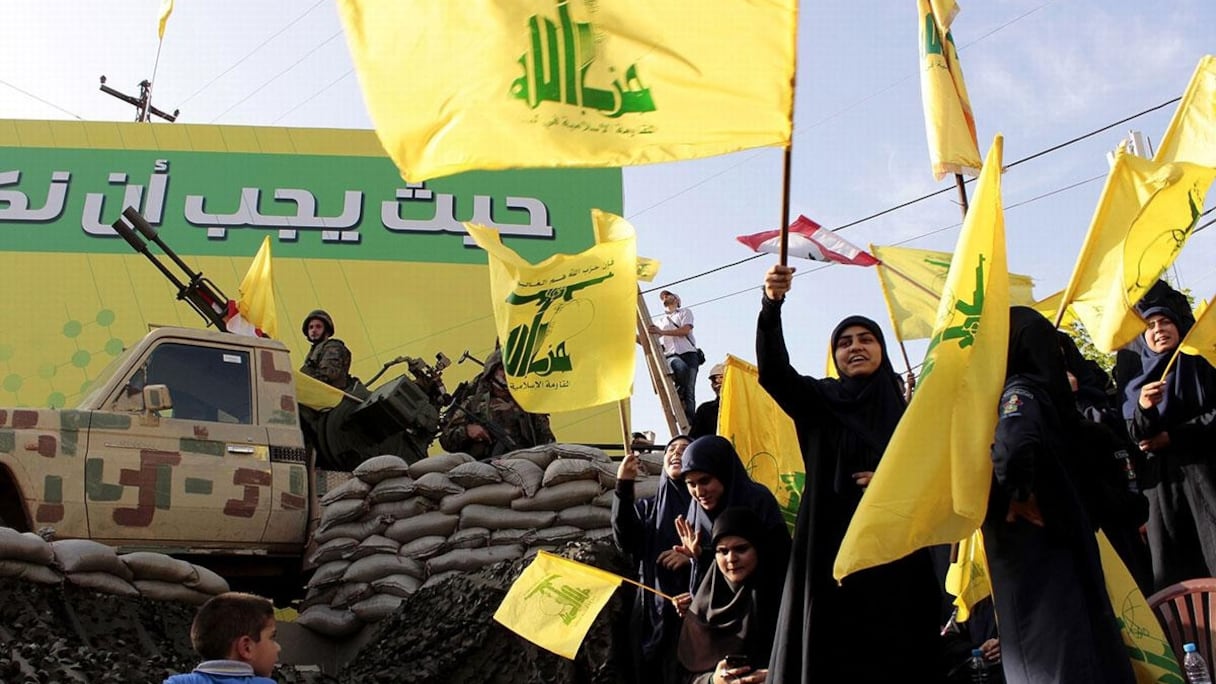 Lors d'une démonstration de force du Hezbollah libanais.
