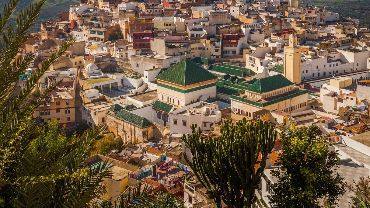 Le mausolée Moulay Idriss à Fès.
