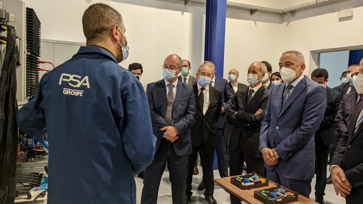 Lors de l'inauguration du Centre technique des industries des équipements pour véhicules 2.0, le vendredi 9 avril 2021
