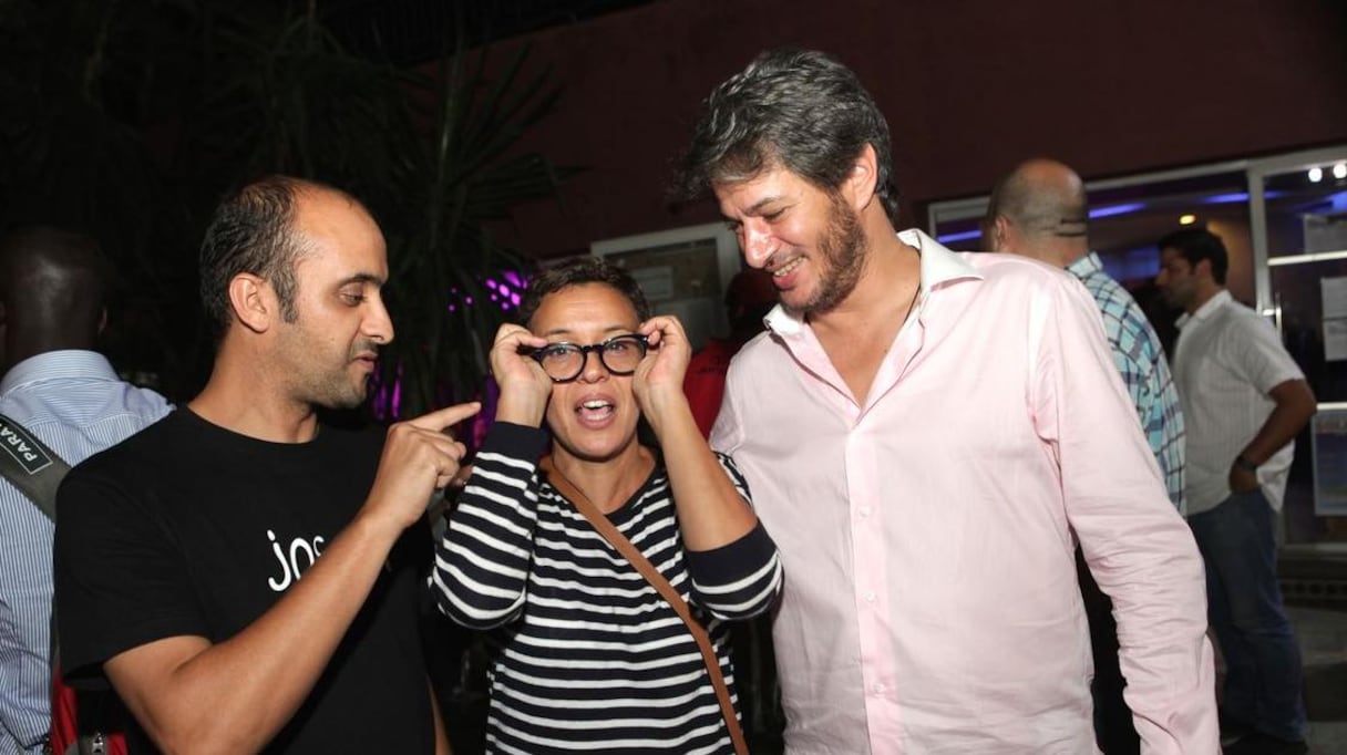 Hicham, fondateur du festival L'Boulevard. Maria Daif et Mehdi Alaoui Mdaghri.
