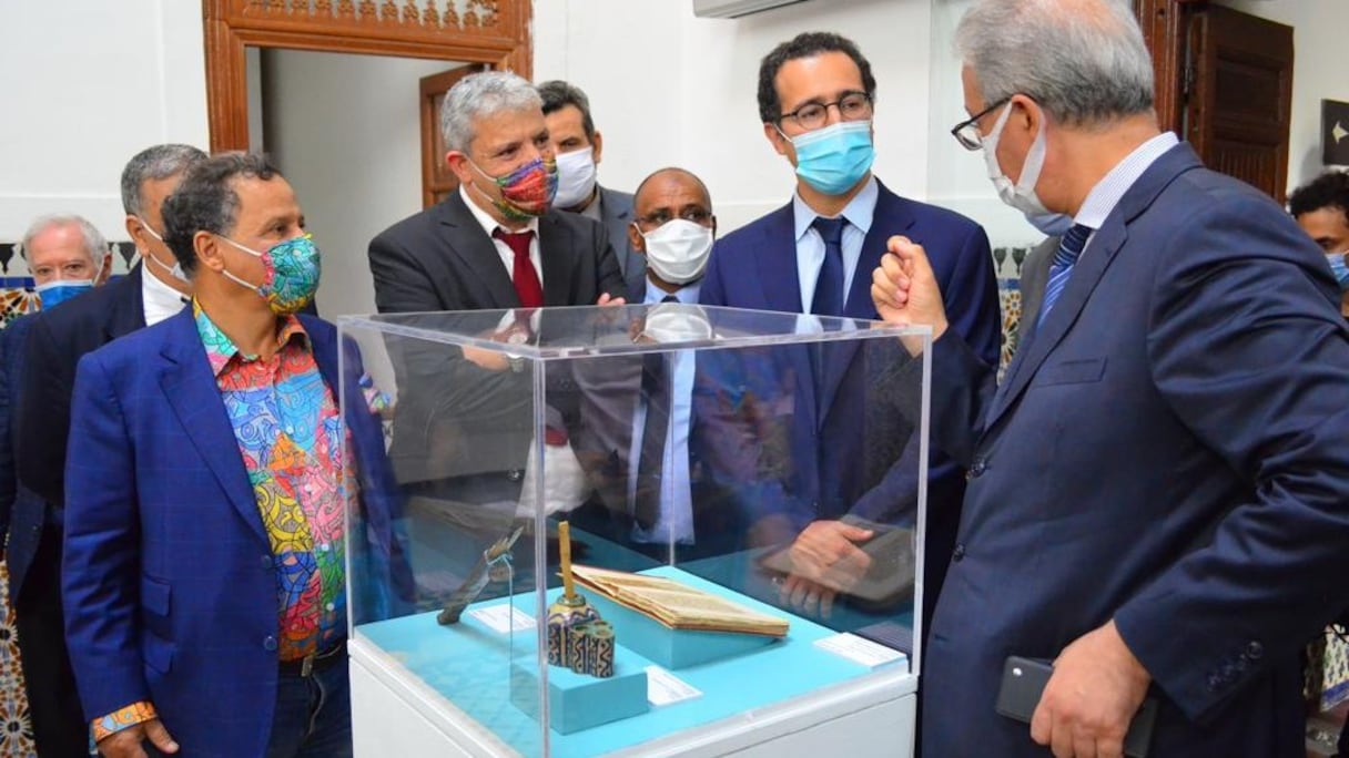 L'inauguration de l'exposition «Foum Zguid-du Sel au Fil» au musée des Confluences-Dar El Bacha à Marrakech.
