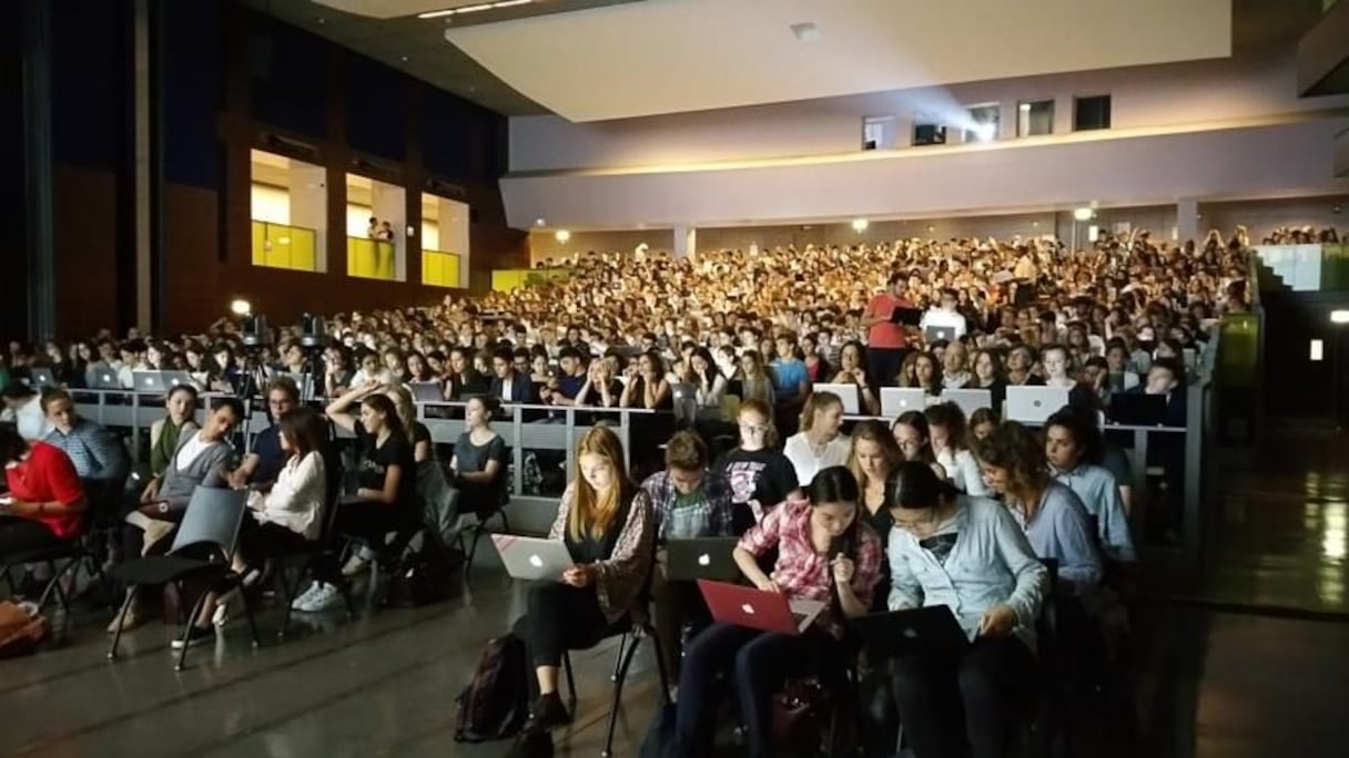 Amphithéâtre interactif à l'université Paris-Dauphine. 
