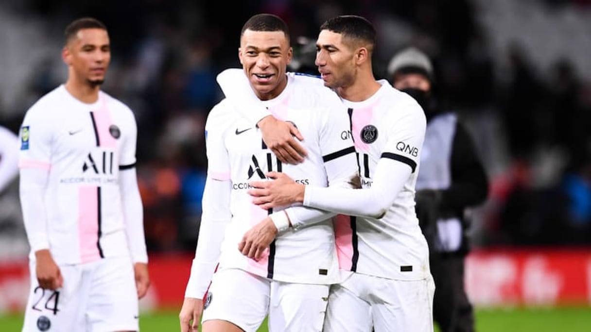 Achraf Hakimi et Kylian Mbappé.
