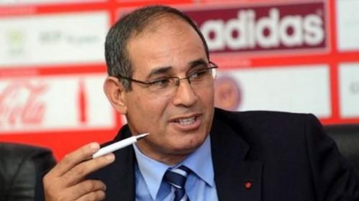 Badou Zaki, le sélectionneur des Lions de l'Atlas.
