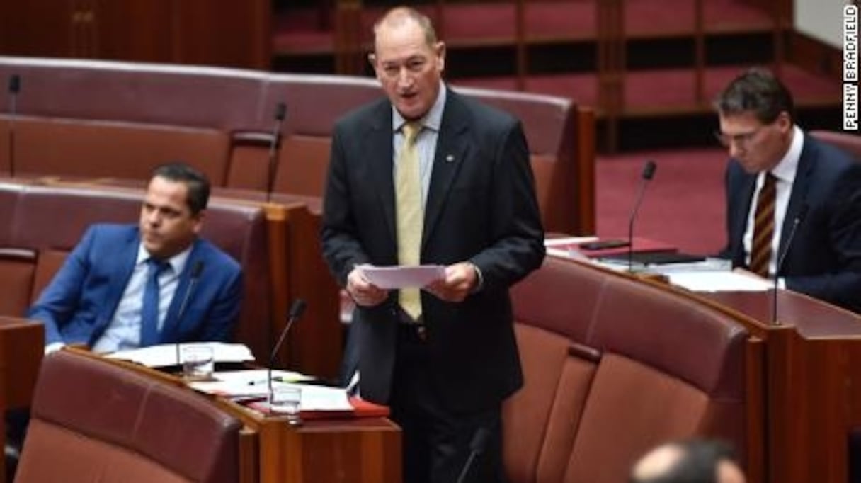 Le très controversé sénateur d'extrême-droite australien, Fraser Anning. 
