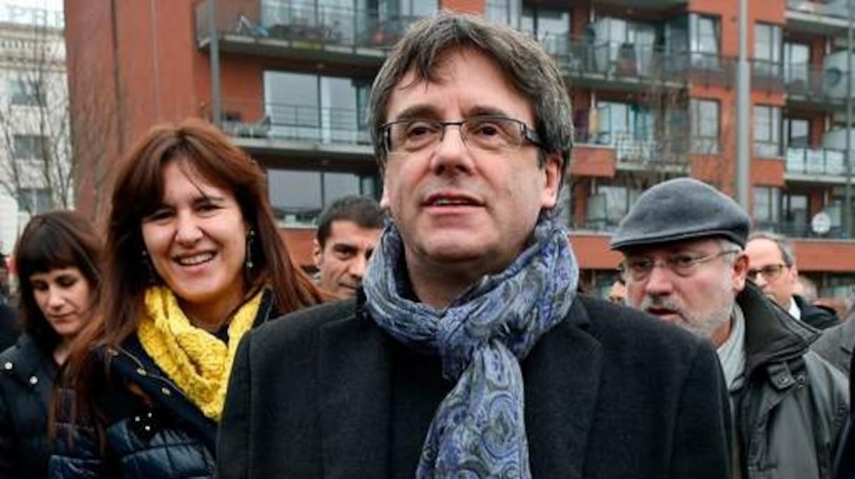 Carles Puigdemont à Bruxelles, le 12 janvier 2018.
