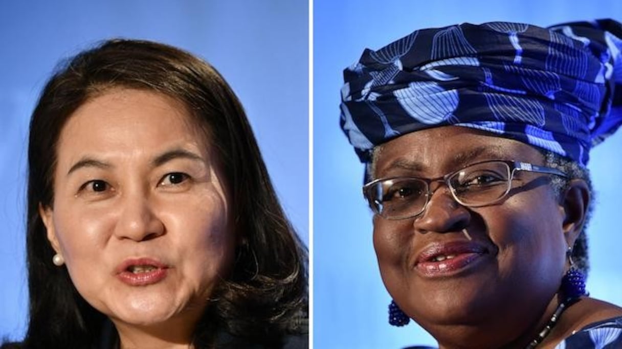 La Nigériane Ngozi Okonjo-Iweala et la Coréenne Yoo Myung-hee.
