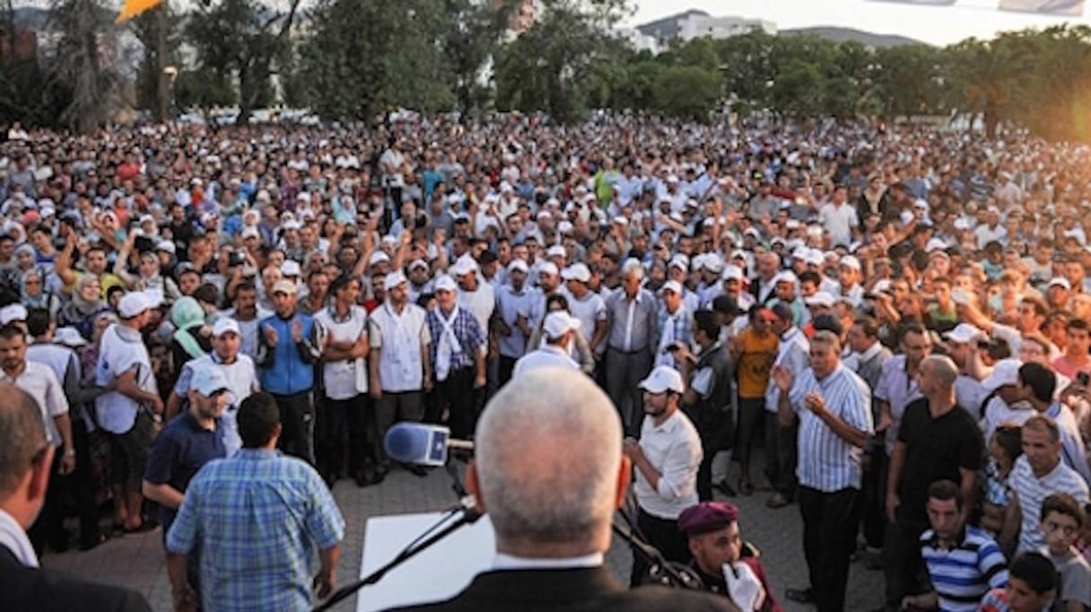 Photo du meeting de Benkirane à Taza, lundi 24 août.
