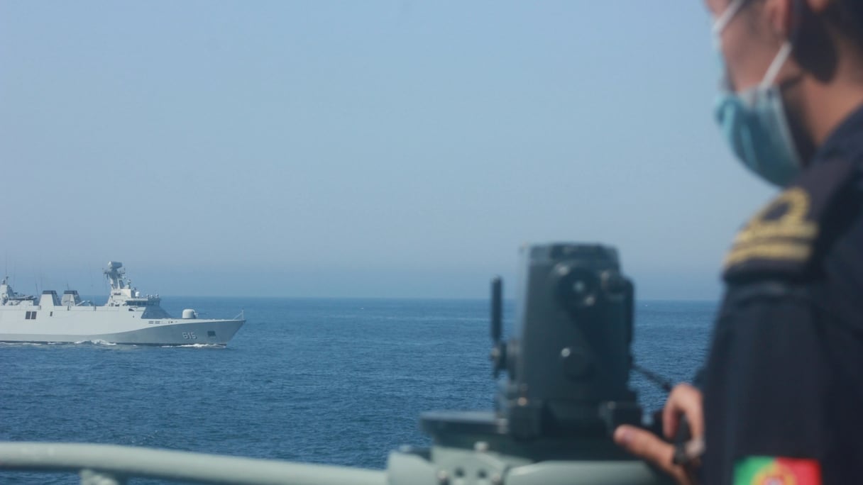 Exercice militaire maroco-portugais "Alcântara 2021" au large de Lisbonne.
