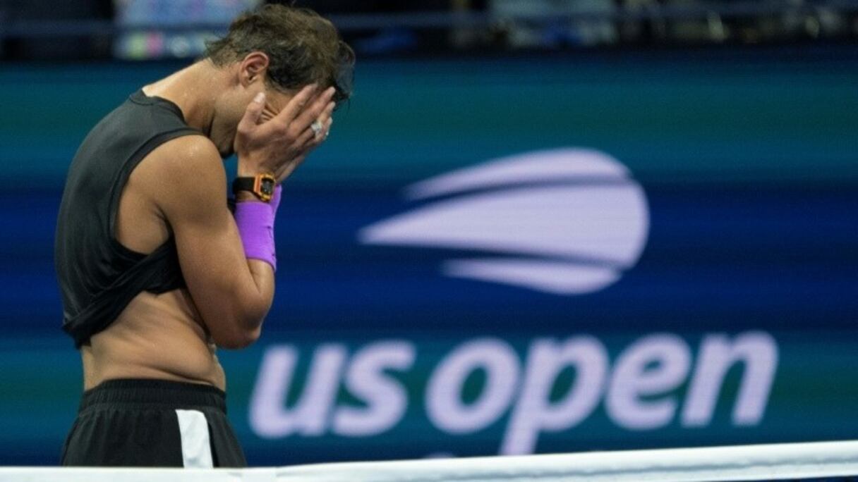 Rafael Nadal après sa victoire en finale de l'US Open de tennis le 8 septembre 2020 à New York.
