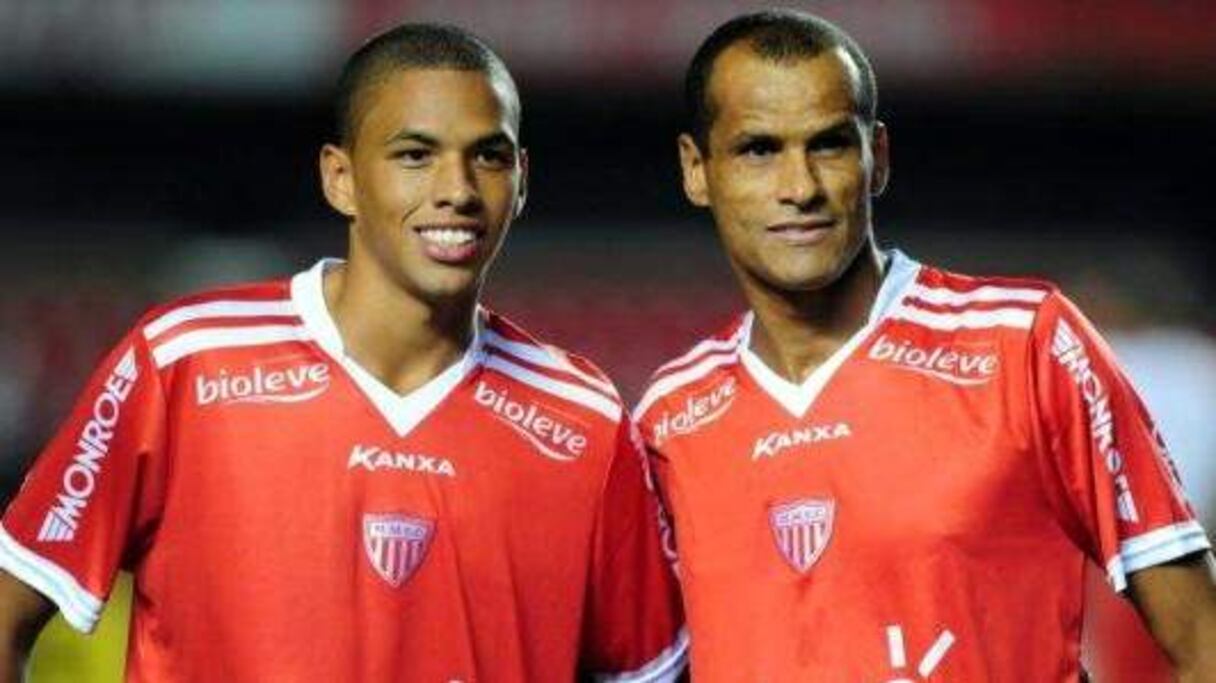 Rivaldo et son fils, Rivaldo Junior.

