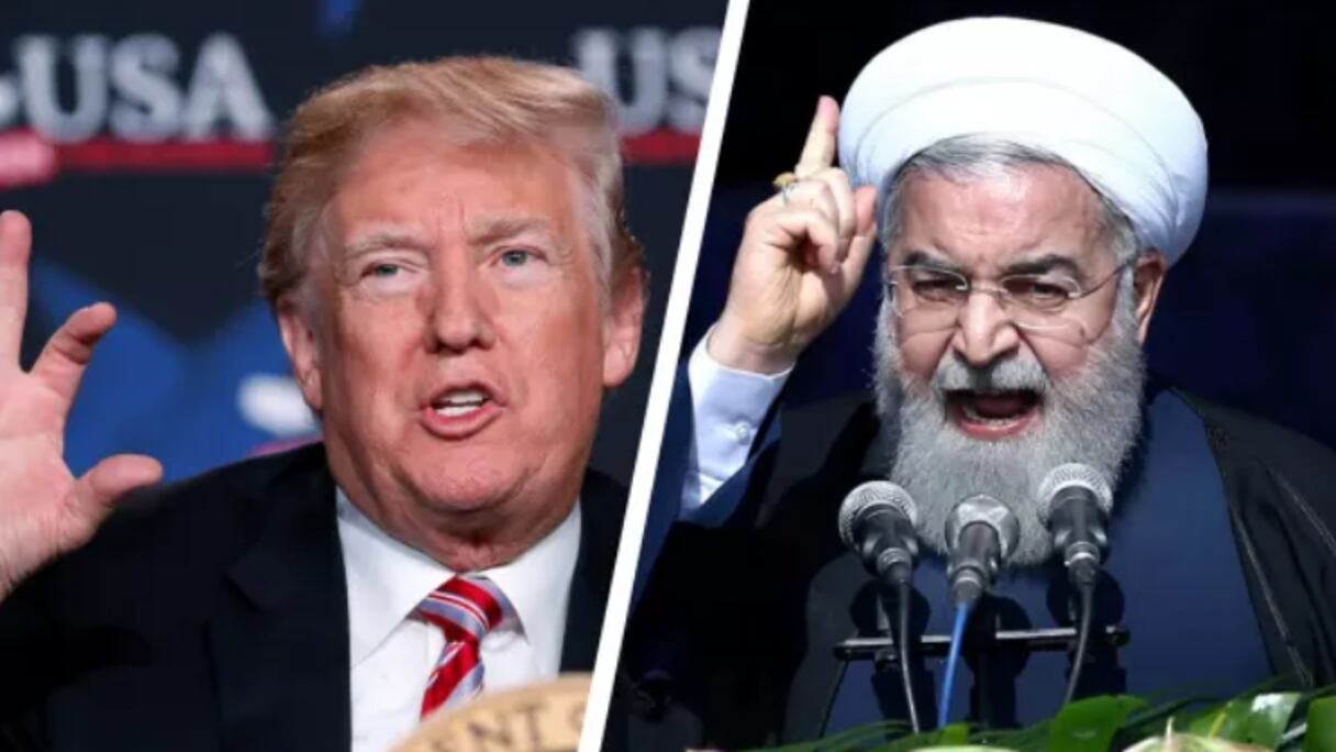 Donald Trump et Hassan Rohani.
