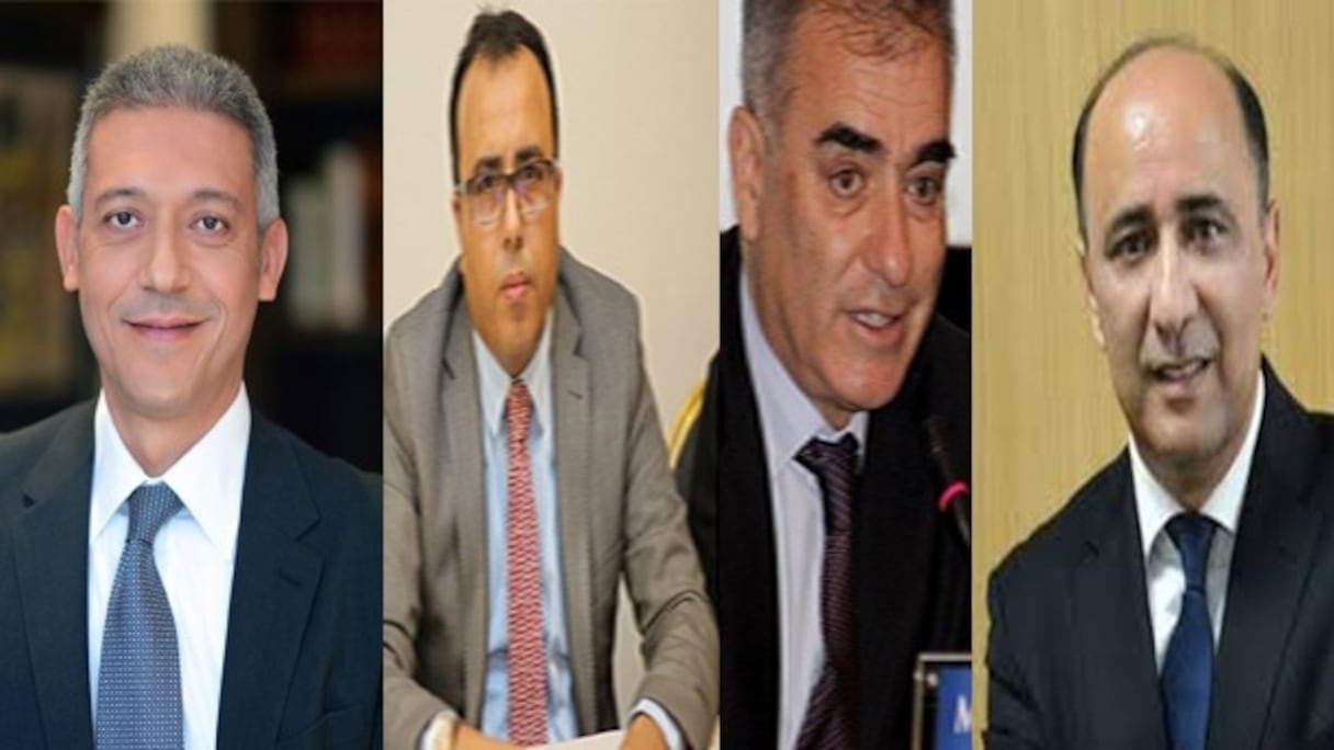 De g à d: Hassan Bensalah (FMSAR), Youssef Bounoual (UMAC), Farid Bensaid (FNACAM) et Hassan Boubrik (ACAPS)
