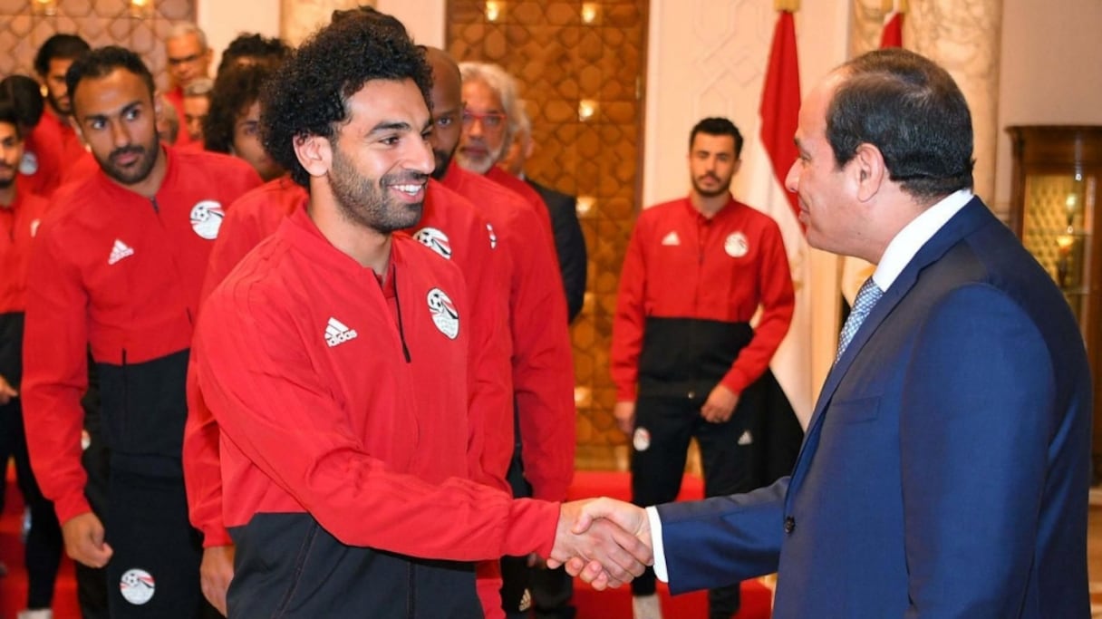 Mohammed Salah et Abdel Fattah al-Sissi.
