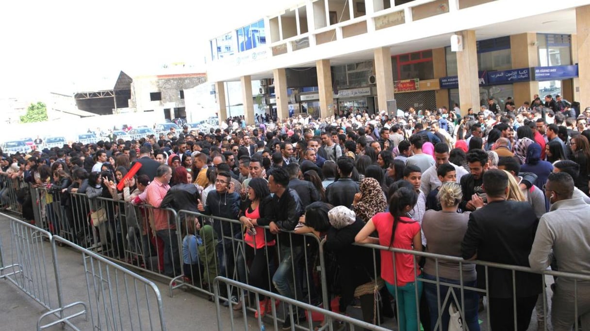 Les candidats ce matin devant le Royal Mansour.
