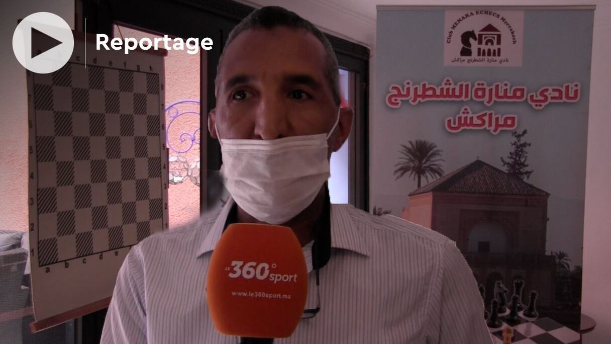 Abdelaziz El Bount, secrétaire général de Menara Echecs Club.
