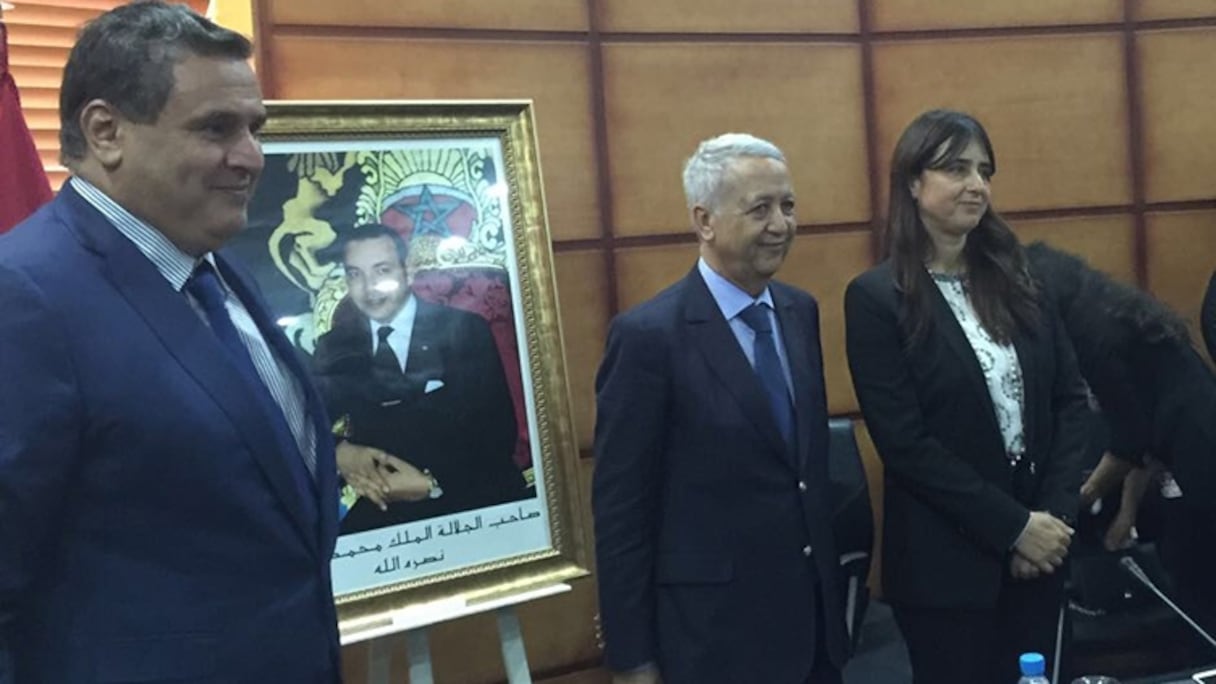 Aziz Akhannouch, Mohamed Sajid et Lamia Boutaleb.
