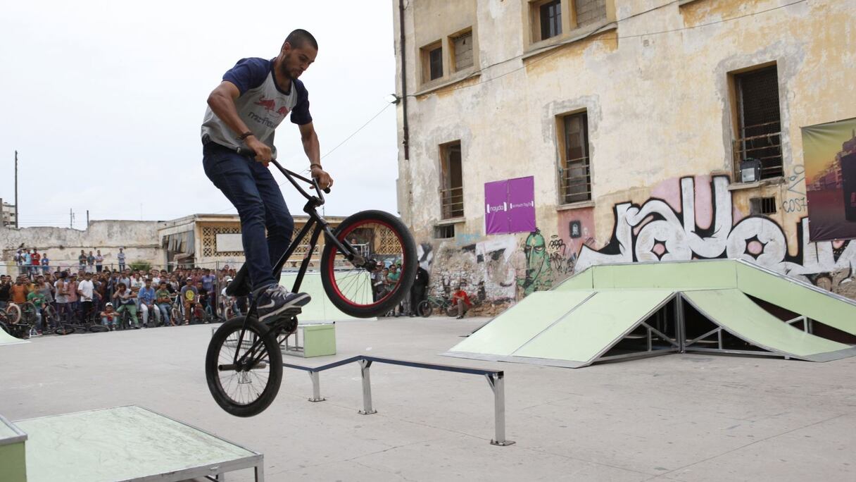 Les bikers ont fait leur show lors de la première journée du Tremplin à la Fabrique culturelle des abattoirs
