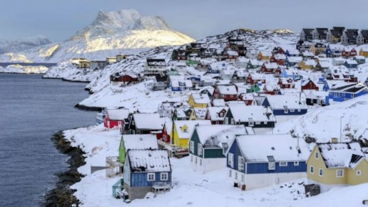 Ville de Nuuk, capitale du Groenland
