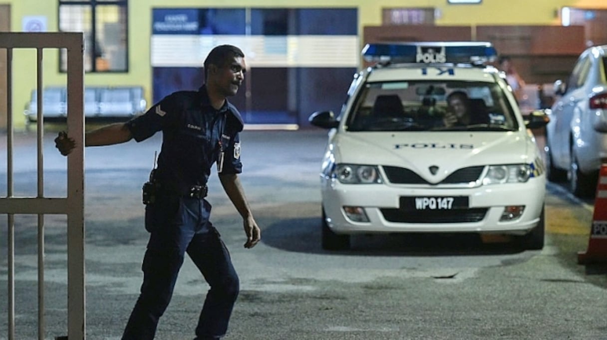 L'entrée du bâtiment de la morgue de Kuala Lumpur où repose le corps de Kim Jong-Nam. 
