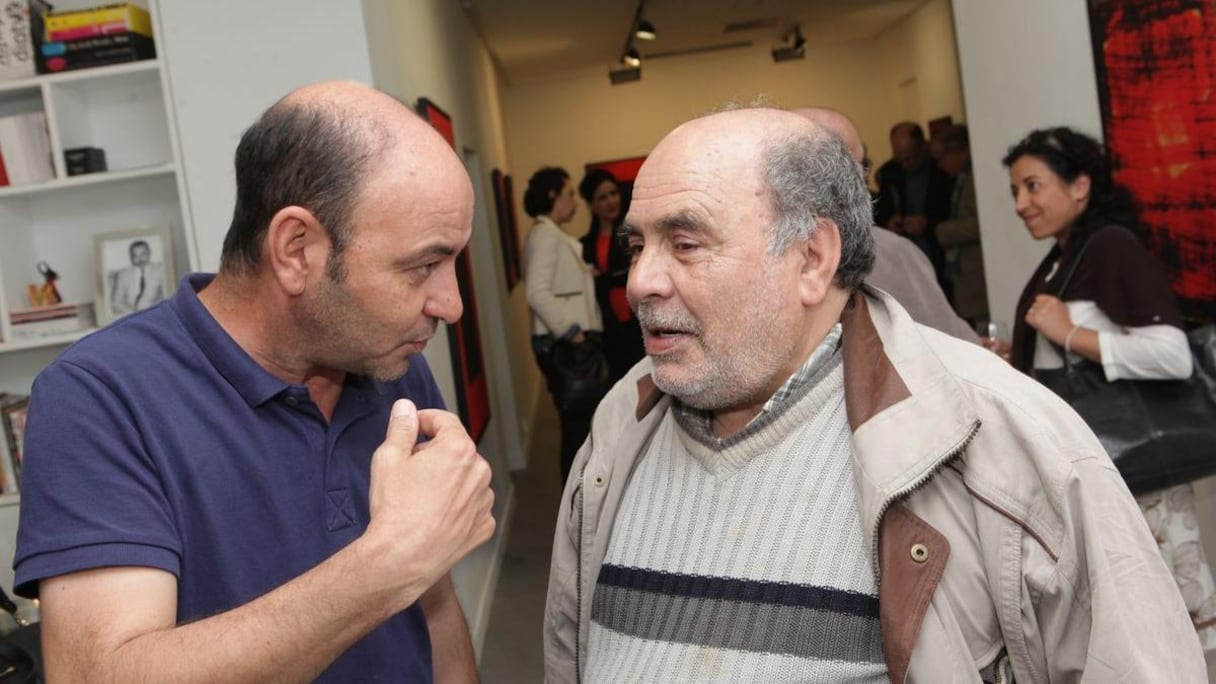 Khalil Nemmaoui, artiste photographe et Aboulouakar, artiste peintre.
