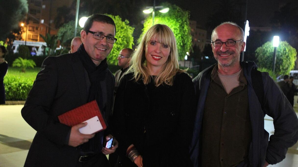 Brahim El Mazned, Alexandra Archetti Stølen (EFWMF) et Patrick de Groote (Sfinks).
