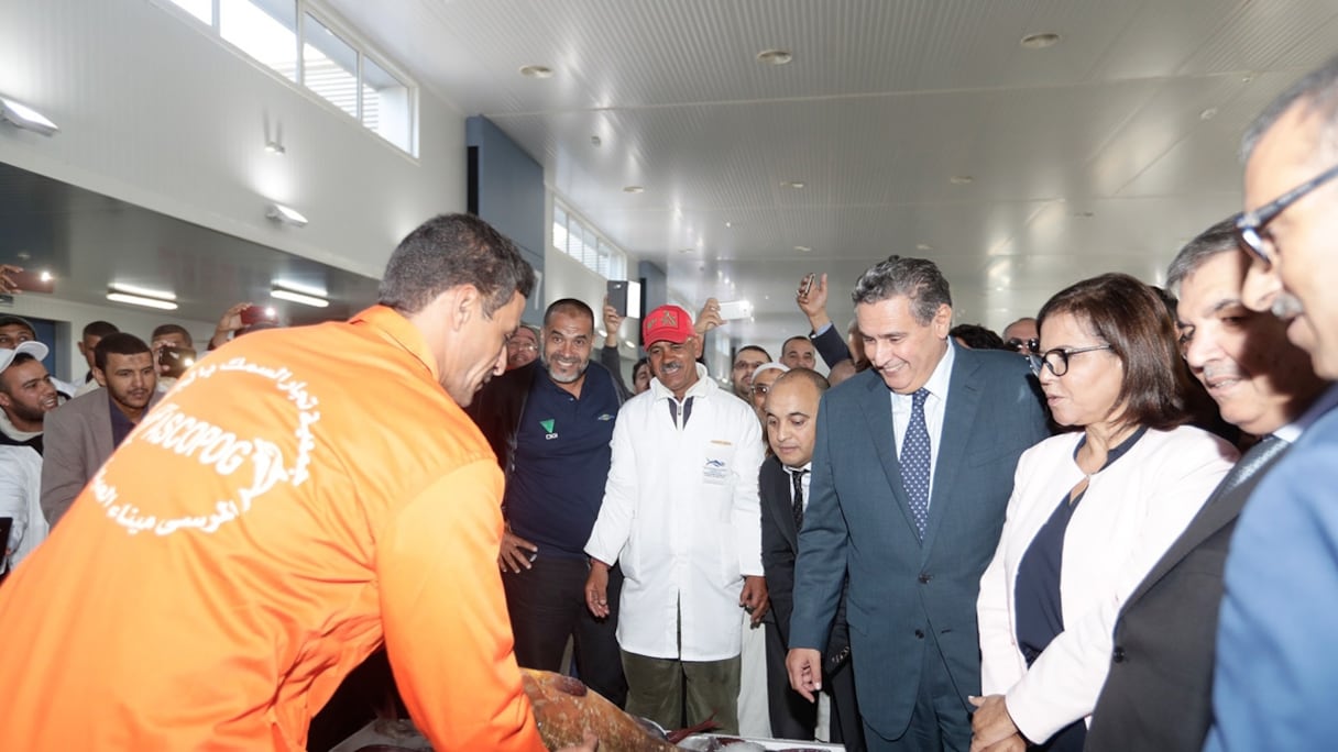 Aziz Akhannouch a inauguré le nouveau marché de poisson de gros à Inezgane.
