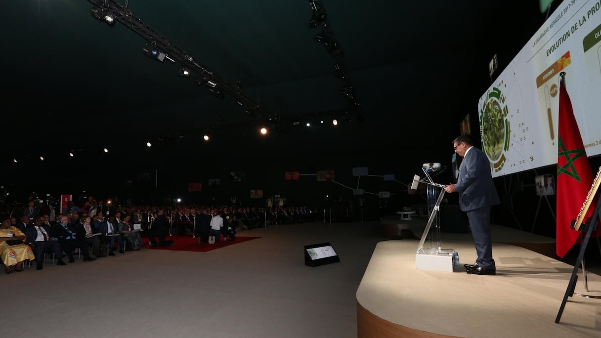 Lors des Assises de l'Agriculture de lundi 23 avril 2018 à Meknès.
