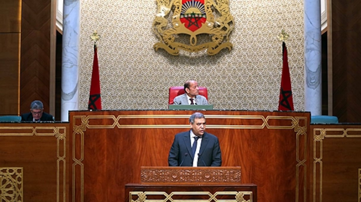 Abdelouafi Laftit, ministre de l'Intérieur devant la Chambre des conseillers.
