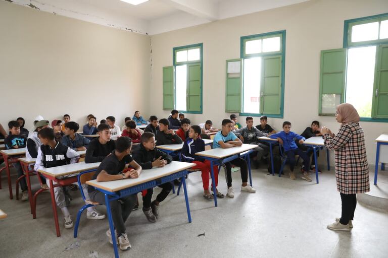 A Marrakech, reprise des cours aux lycées Mohammed V et Ben Youssef  ayant accueilli les élèves en provenance des communes touchées par le séisme à Al Haouz.