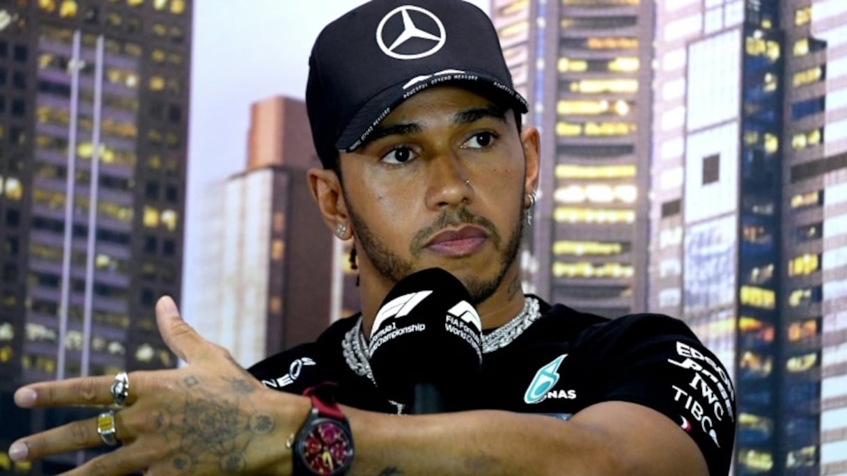 Le pilote de F1 Lewis Hamilton, le 12 mars 2020 à Melbourne.
