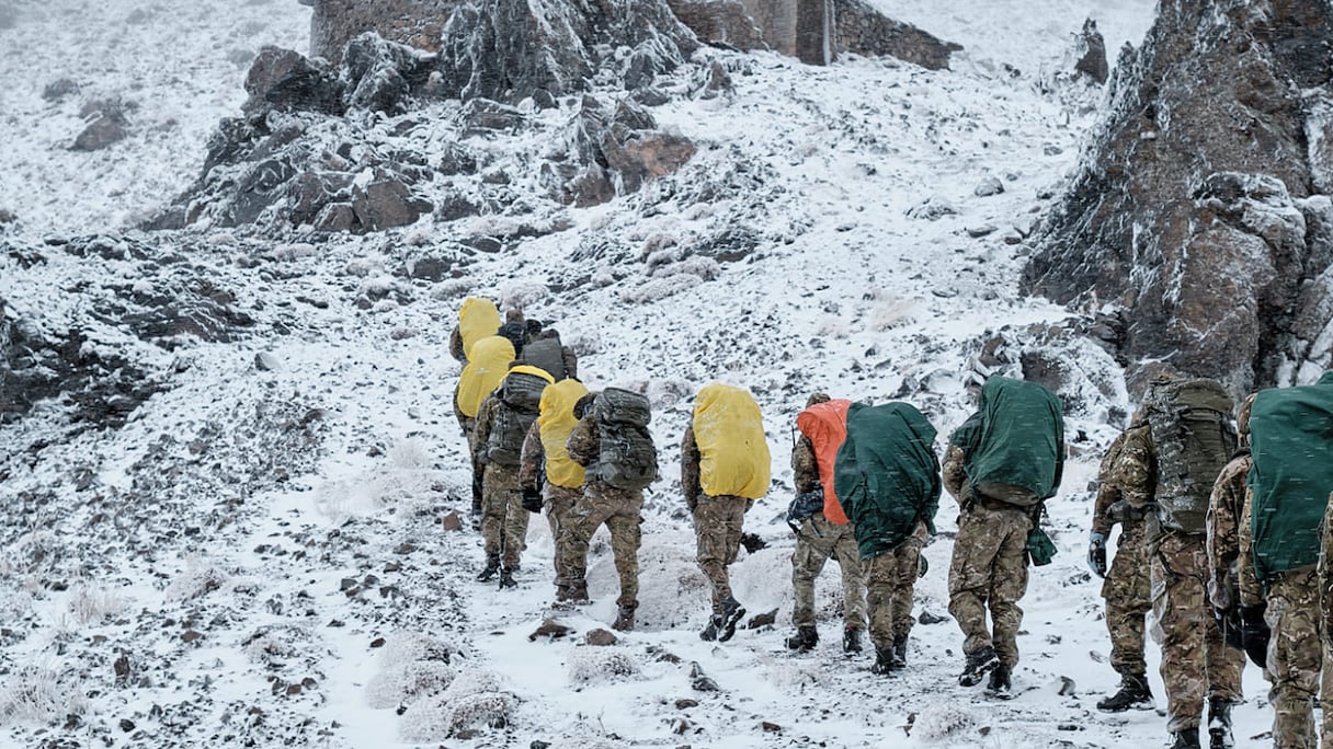 Lors de l'exercice interallié entre les FAR et le 13e Bataillon de chasseurs alpins.
