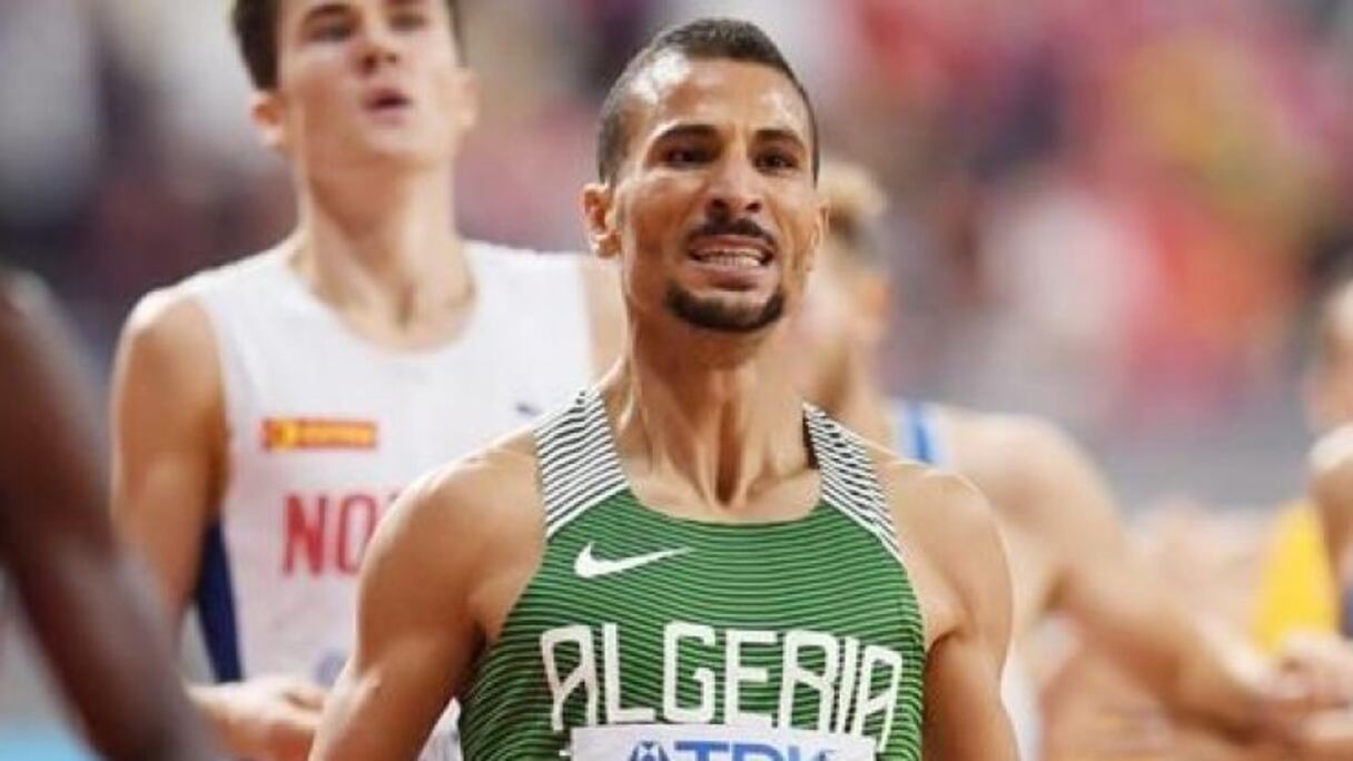 Le champion olympique algérien Taoufik Makhloufi.
