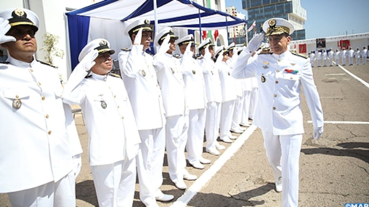 L’inspecteur de la Marine royale, le contre-amiral Mostafa El Alami, a présidé cette cérémonie, à la première Base navale de Casablanca. 
